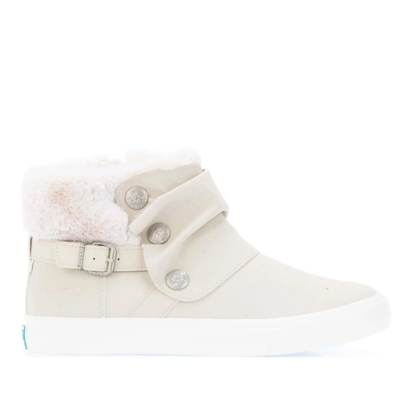 Image of Blowfish Malibu Mahokia Faux Shearling Ankle Boots - Beige Beige 5