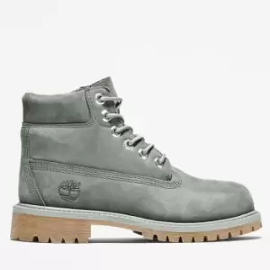 Image of Timberland Premium 6" Boot For Youth In Grey Dark Grey Kids, Size 12.5