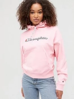 Image of Champion Hooded Sweatshirt - Pink