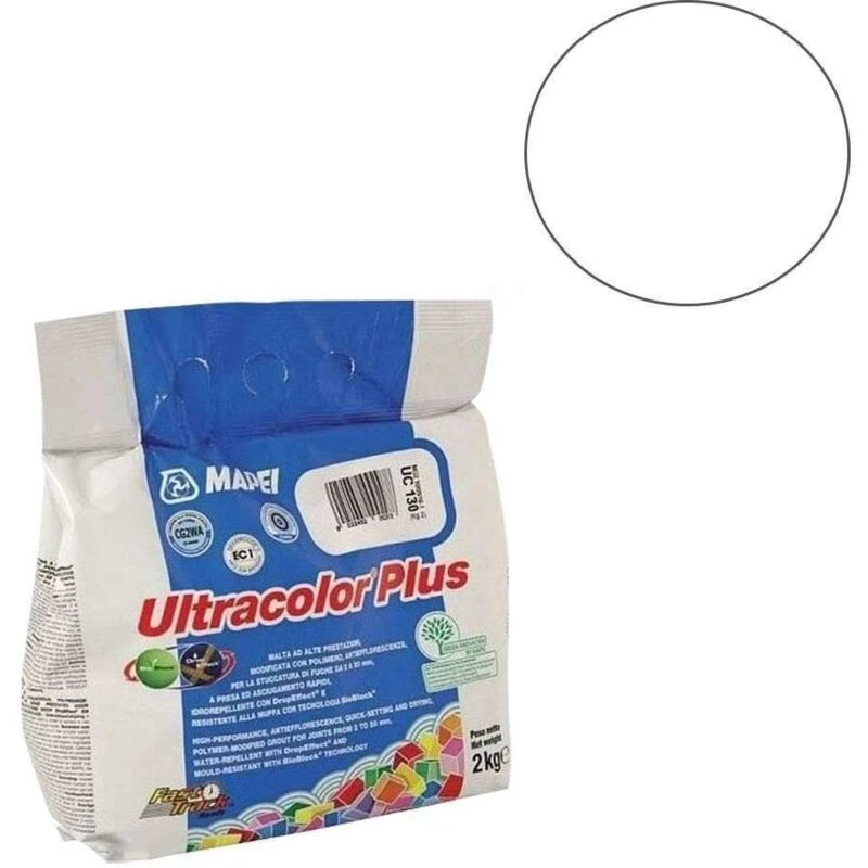Image of MAPEI Mapei Ultracolor Plus Grout 100 White 2kg BMU100P