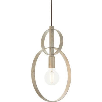 Image of Merano Lighting - Merano Trento Pendant Ceiling Light Antique Silver Leaf