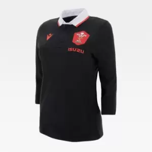 Image of Macron Wales Alternate Classic Shirt 2020 2021 Ladies - Black