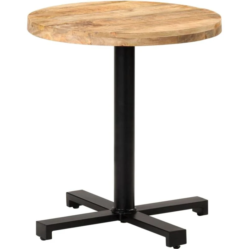 Image of VIDAXL Bistro Table Round Ø70x75cm Rough Mango Wood Vidaxl 8720286110331