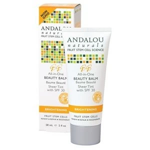 Image of Andalou Naturals Brightening All-in-One Beauty Balm Sheer Tint with SPF 30 58ml