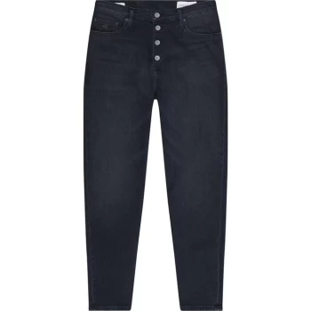 Image of Calvin Klein Jeans High Rise Mom Jeans - DENIM DARK