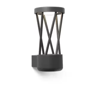Image of Faro Twist - Outdoor LED Dark Grey Wall Light 10W 3000K IP65