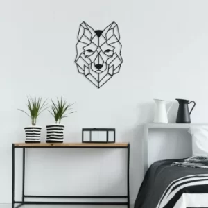 Image of Wolf2 Black Decorative Metal Wall Accessory