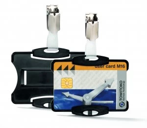 Image of Durable Security Pass Holders Black Pack of 25 811801