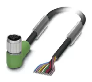 Image of Phoenix Contact 1430653 Sensor Cord, 12P M12 Rcpt-Free End, 1.5M