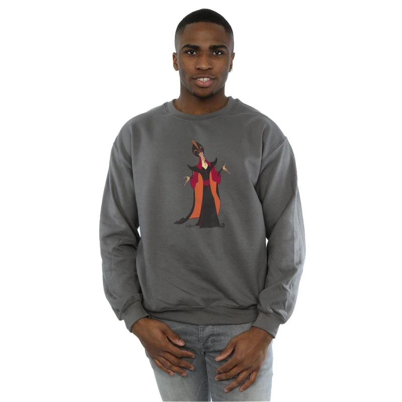 Image of Disney Men Classic Jafar Sweatshirt in Charcoal Size: Small Charcoal S Male 5057245313087