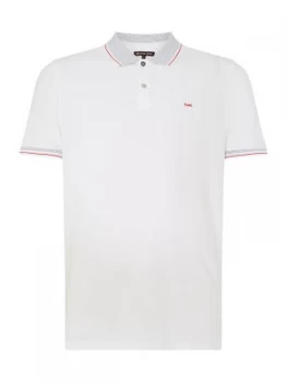 Image of Mens Michael Kors Polo Tipped Greenwich Stretch Grey