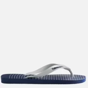Image of Havaianas Mens Top Nautical Flip Flops - Navy Blue/White/Navy Blue - UK 6/7