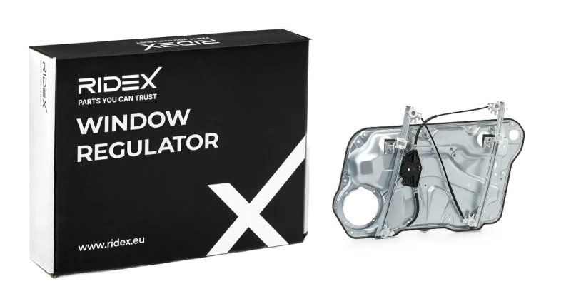 Image of RIDEX 1561W0142 Window regulator Left Front, Operating Mode: Electric, without electric motor, with bolted-on plate Window Winder (1561)