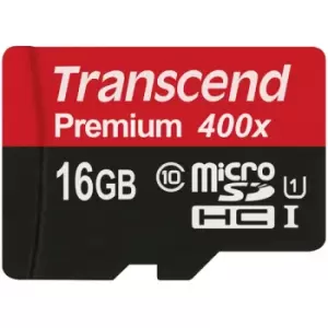 Image of Transcend TS16GUSDCU1 microSDXC/SDHC Class 10 UHS-I 400x (Premium)...