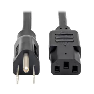 Image of Tripp Lite Desktop Computer Ac Power Cable Nema 5 15p To C13 10a 125v