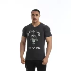 Image of Golds Gym Printed T Shirt Mens - Grey