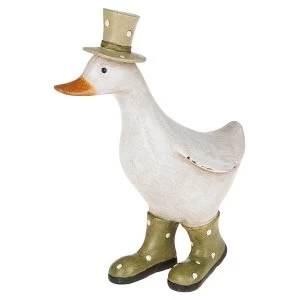 Image of David's Polka Dot Duck Hat Green Ornament