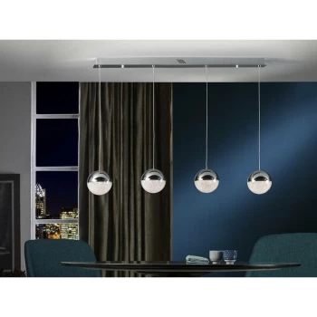 Image of Schuller Sphere - Integrated LED Bar Ceiling Pendant Chrome