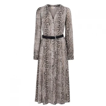 Image of Michael Kors Kate Snake Midi Dress - Dune 223