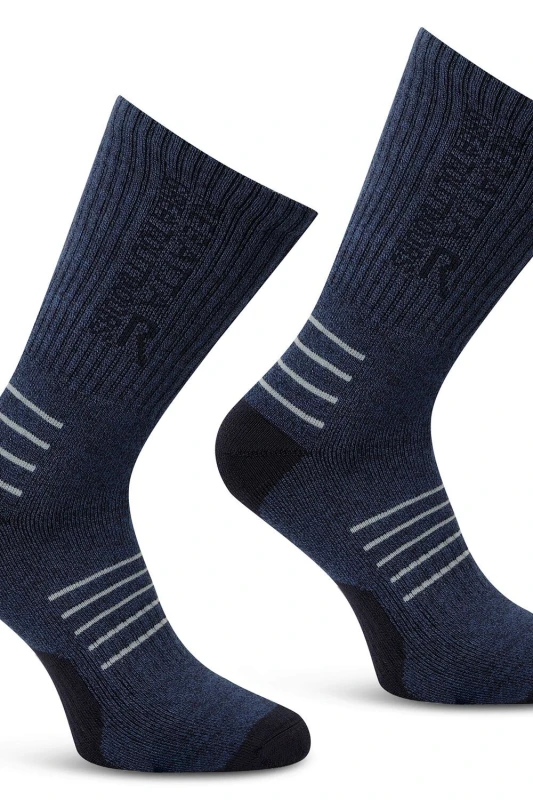 Image of Regatta Regatta Men Bamboo 2 Pack Thermo-Regulated Socks in Dark Navy Size: 9-12 Dark Navy 9-12 Male 5063516179146