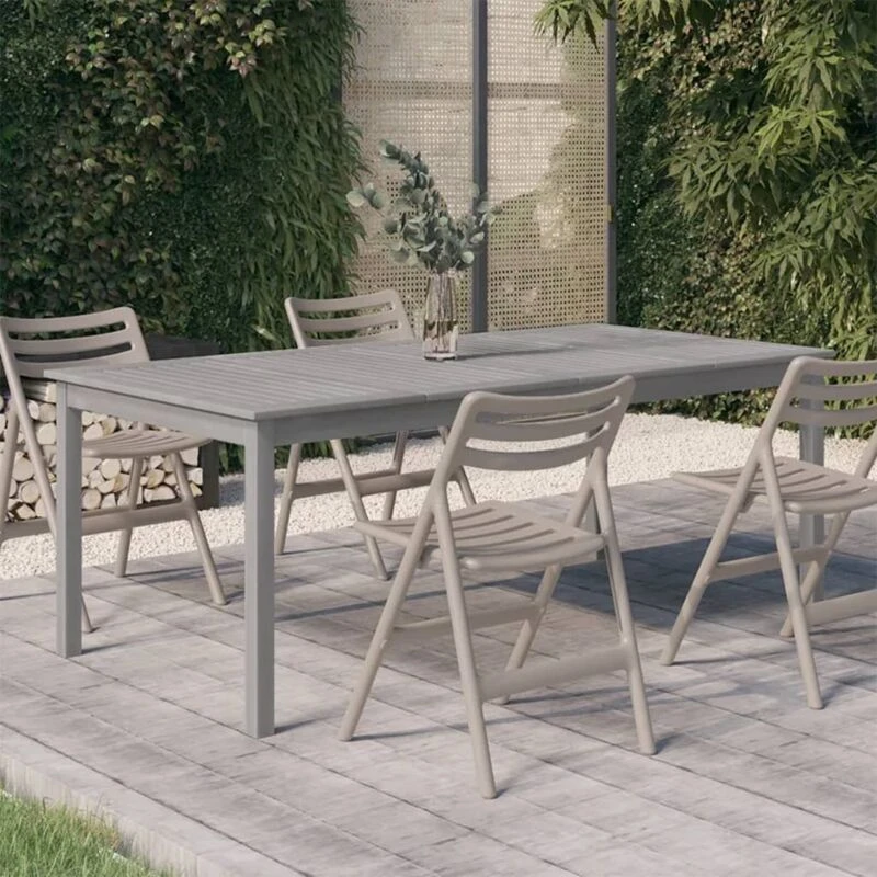 Image of VIDAXL Garden Table Grey 200x100x75cm Solid Wood Acacia Vidaxl 8720286876329