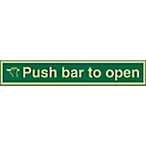 Image of Exit Sign Push Bar Plastic 10 x 60 cm