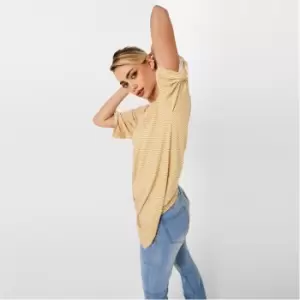 Image of I Saw It First Stripe Oversized T Shirt Dress - Brown