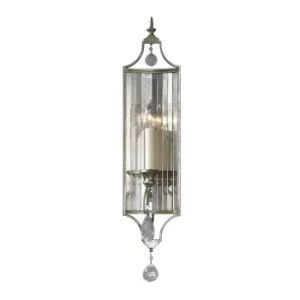 Image of Gianna 1 Light Indoor Candle Wall Light Silver, E14
