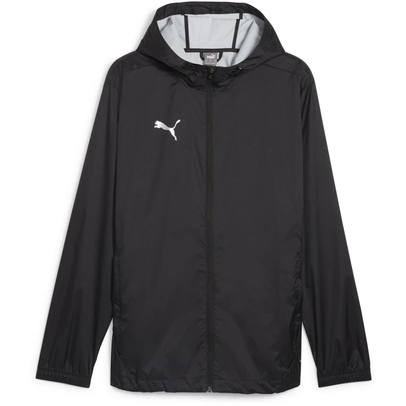 Image of Puma Mens Teamfinal Allweather Waterproof Lightweight Rain Anorak Puma Black male S