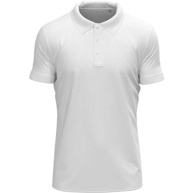 Image of Stedman Stedman Men Stretch Polo Shirt in White Size: Small White S Male 5063703705677