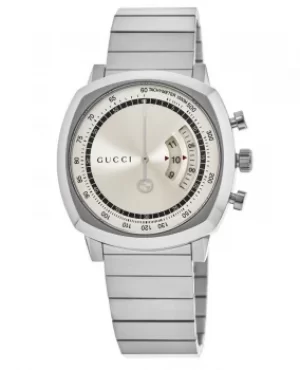 Image of Gucci Grip Silver Dial Stainless Steel Mens Watch YA157302 YA157302