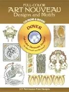 Image of full color art nouveau designs and motifs cd rom and book