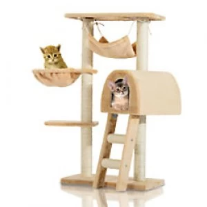 Image of PawHut Cat Tree Deep Beige 300 mm x 550 mm x 1000 mm