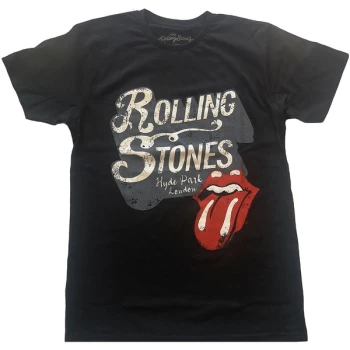 Image of The Rolling Stones - Hyde Park Unisex Medium T-Shirt - Black