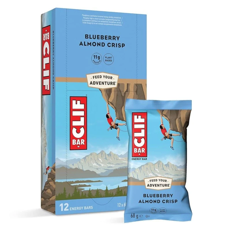 Image of Clif Bar Clif Vegan Energy Bars (12 x 68g Bars) Blueberry Almon unisex Box of 12