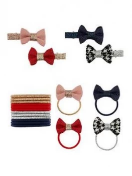 Image of Monsoon Girls 4X School Mini Bow Hair Set - Multi