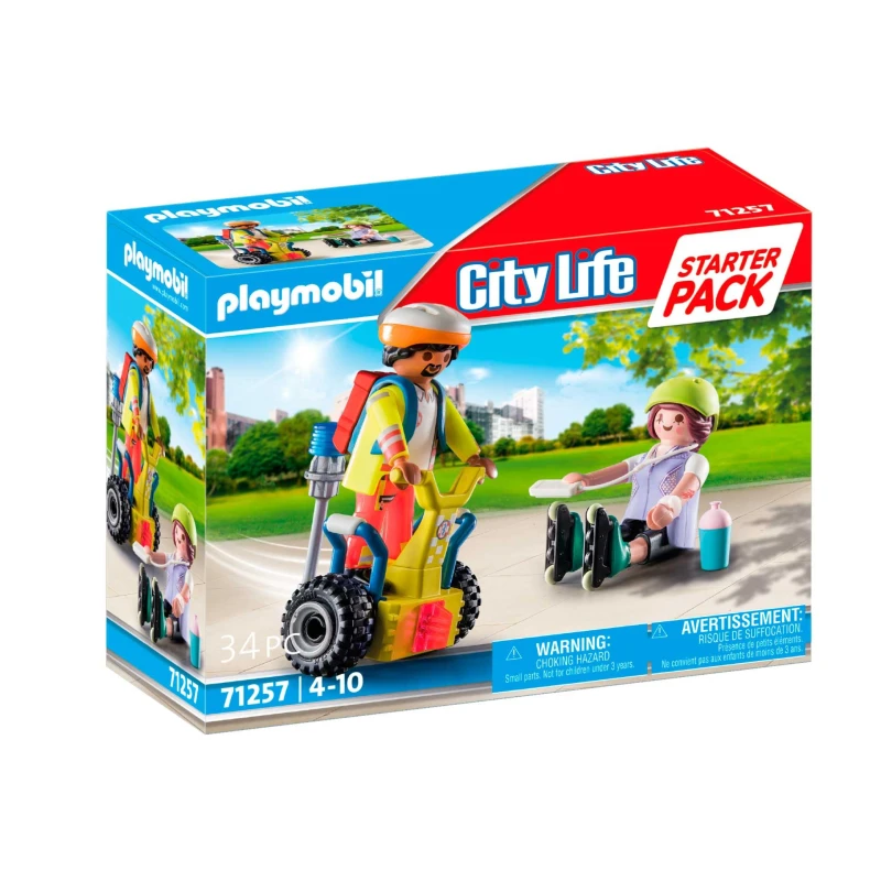 Image of PLAYMOBIL Playmobil City Life Starter Pack rescue with balance racer 71257 71257