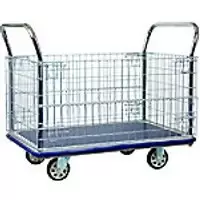 Image of SLINGSBY Platform Trolley 399956 Steel Blue 76 x 128 x 25.5 cm