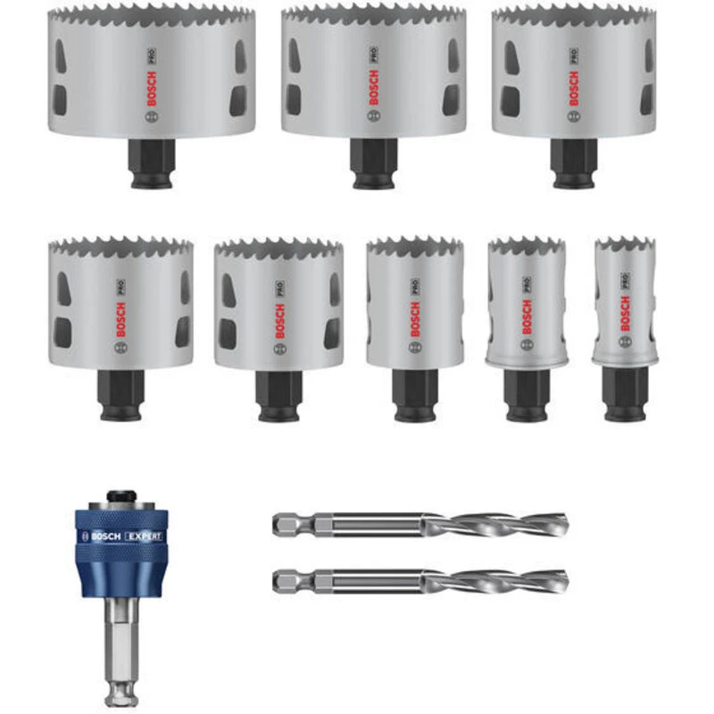 Image of Bosch PRO 11 Piece Multi Material PC Plus Hole Saw Set 2608594430