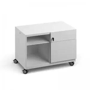 Image of Bisley steel caddy right hand storage unit 800mm - white