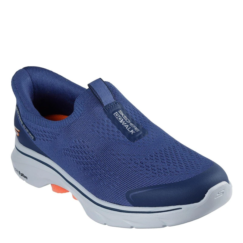 Image of Skechers Mens Go Walk Easy Evolution Slip On Runners Navy male 8 (42)