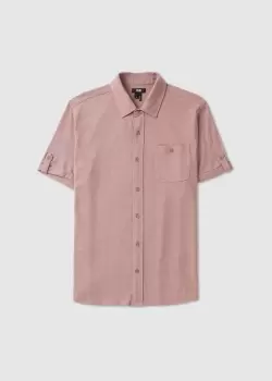 Image of Paige Mens Brayden Short Sleeve W/ Roll Tab Shirt In Twilight Haze