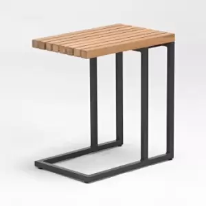 Image of Harbour Lifestyle Cube Side Table - Teak/Charcoal