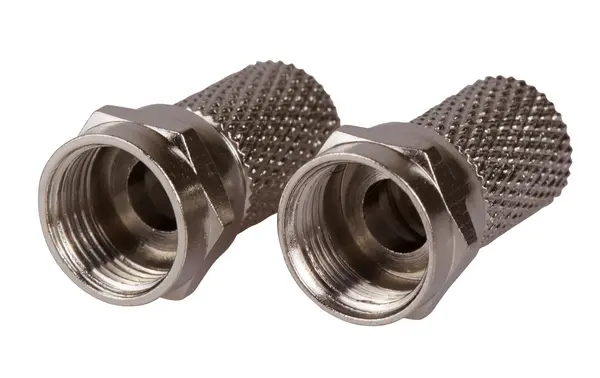 Image of Maplin Maplin F Type Twist on Connector RG6U for Satellite Aerial Coaxial Cable - Pack of 2 CTFP01