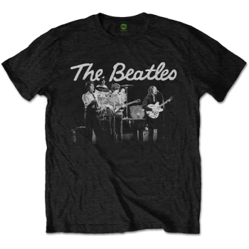 Image of The Beatles - 1968 Live Photo Mens Small T-Shirt - Black