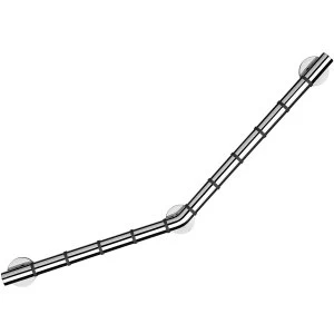 Image of Croydex Angled 90cm GrabN'Grip Grab Bar - Chrome