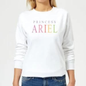 Image of Disney The Little Mermaid Princess Ariel Womens Sweatshirt - White - L