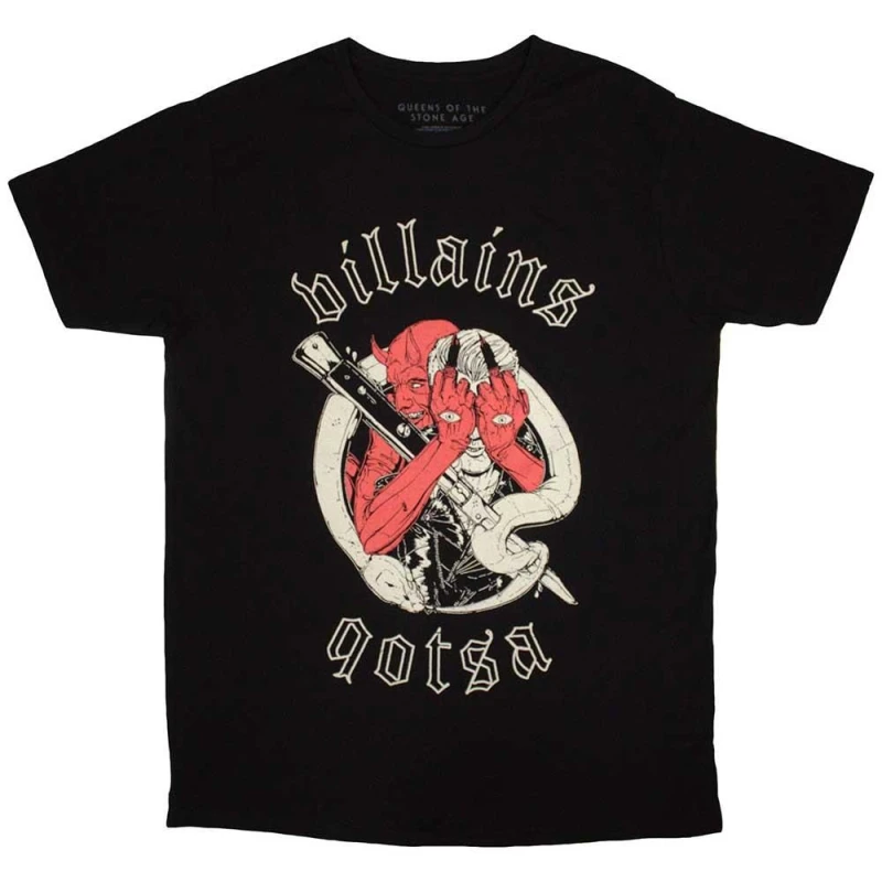 Image of Queens Of The Stone Age Queens Of The Stone Age Men Villains T-Shirt in Black Size: X-Large Black XL Male 5063574811453