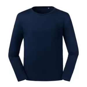 Image of Russell Mens Long-Sleeved T-Shirt (3XL) (French Navy)