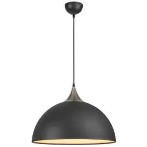 Image of Luminosa 50cm Large Pendant, 1 x E27, Graphite, Satin Nickel